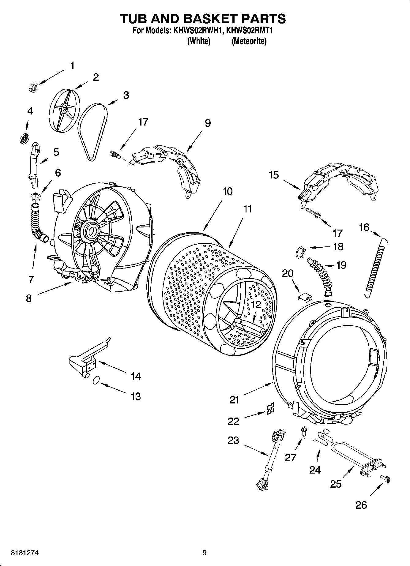 05 - TUB AND BASKET PARTS