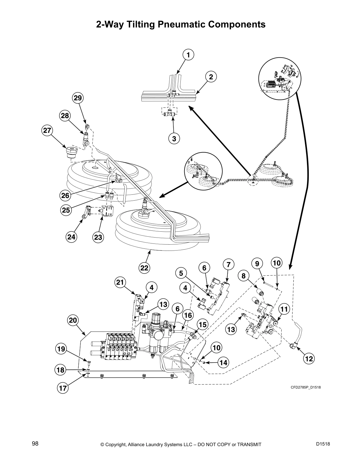 2-Way Tilting Pneumatic Components