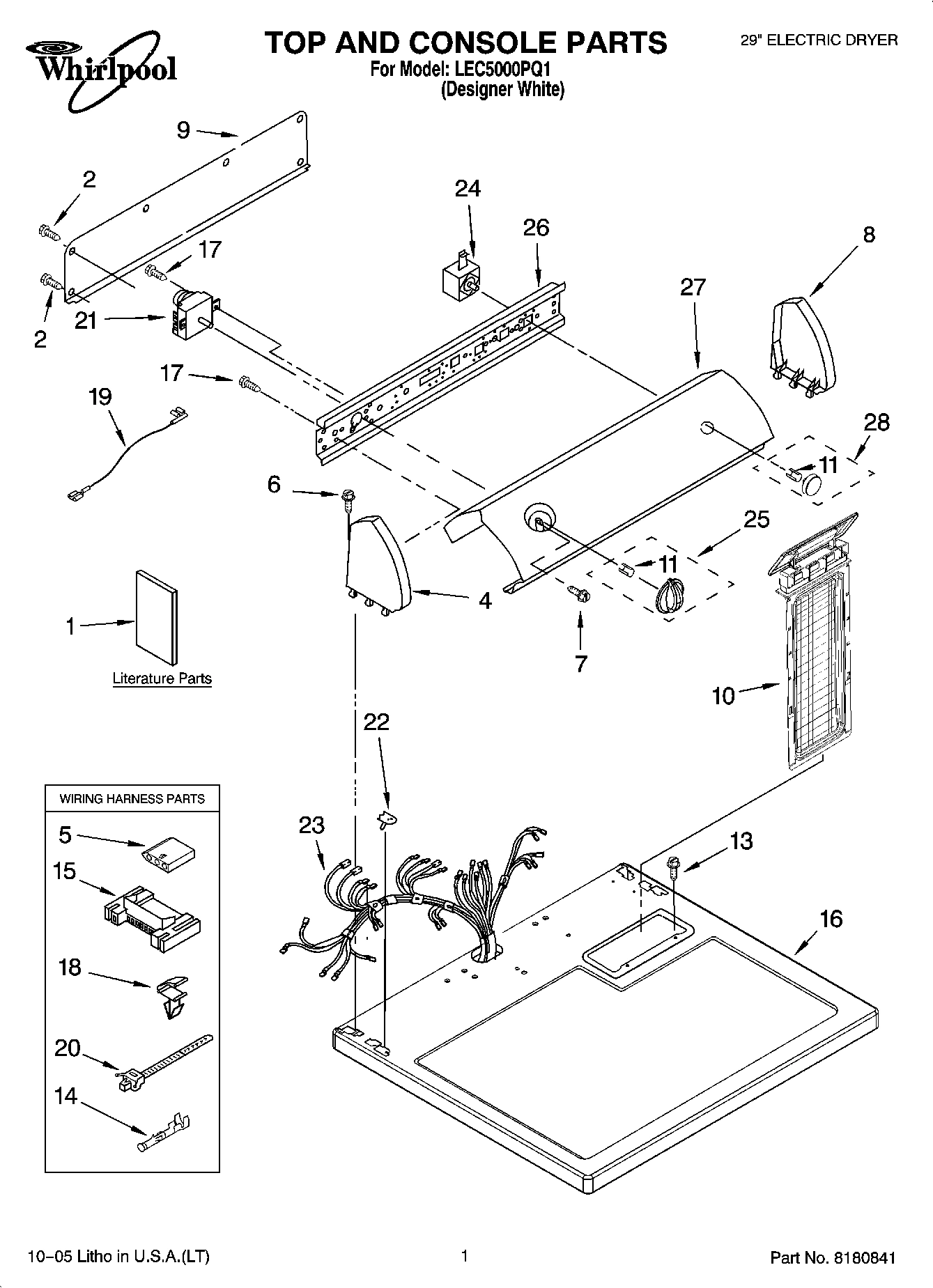 01 - TOP AND CONSOLE PARTS