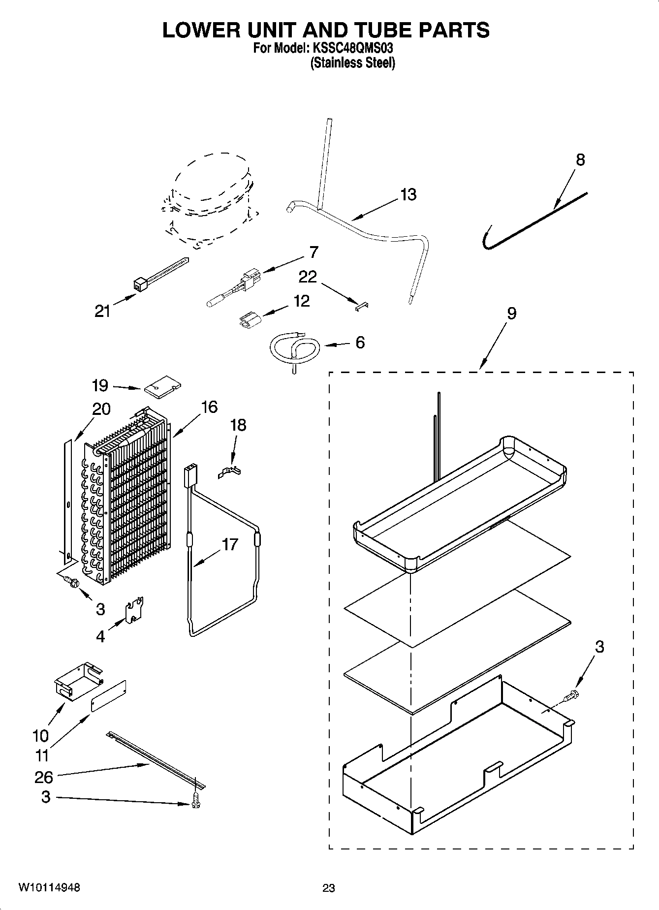 14 - LOWER UNIT AND TUBE PARTS