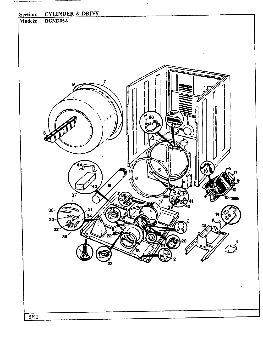 02 - CYLINDER & DRIVE (ALM)(REV. A-D)