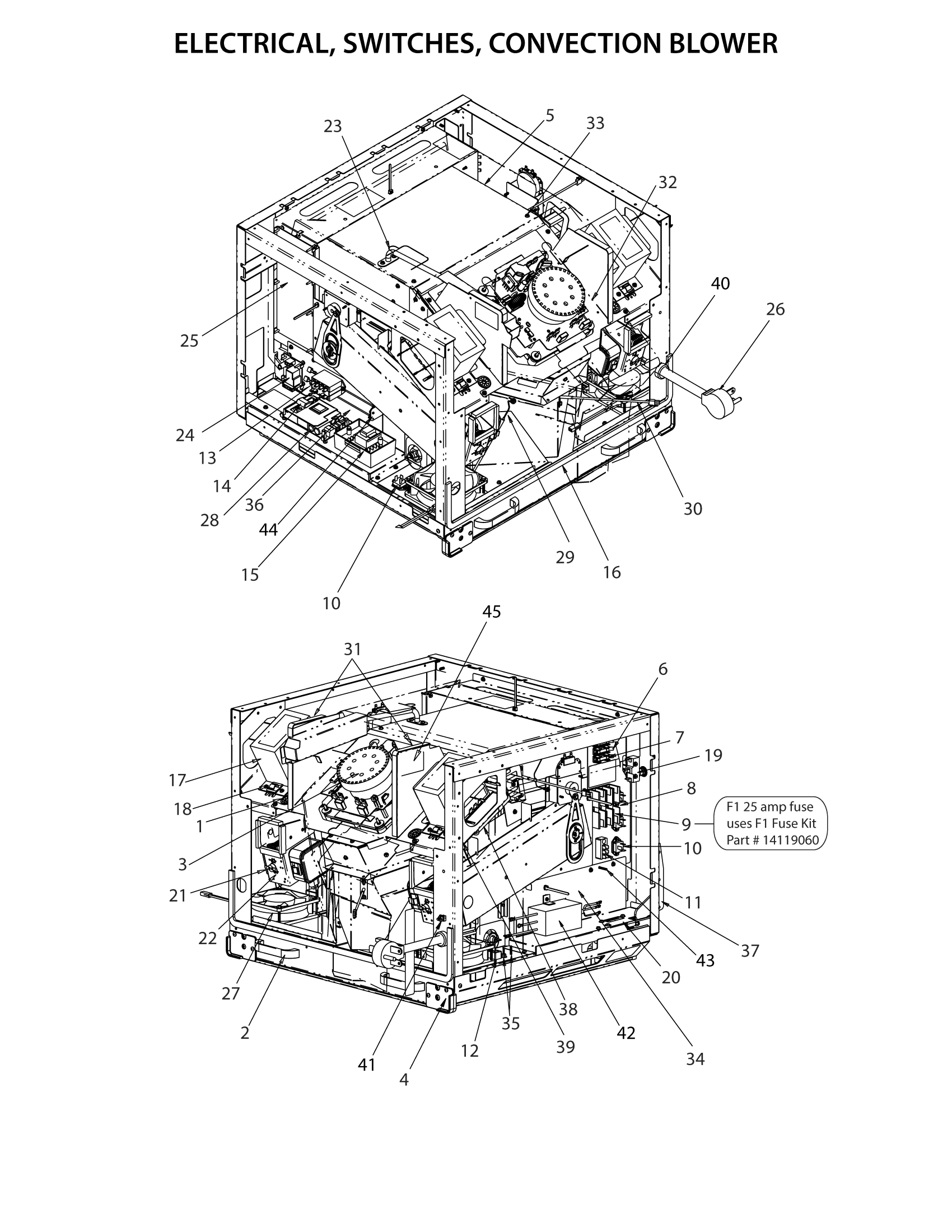 ELECTRICAL, SWITCHES, CONVECTION BLOWER
