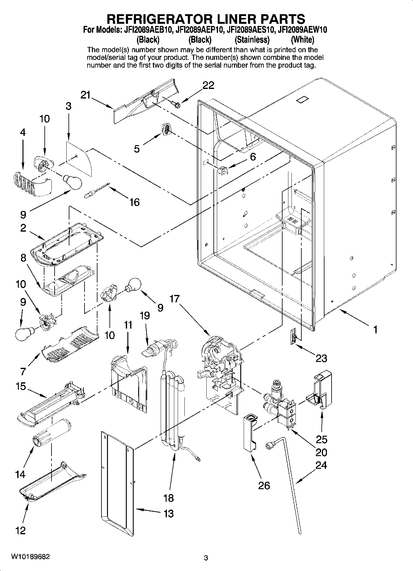 02 - REFRIGERATOR LINER PARTS