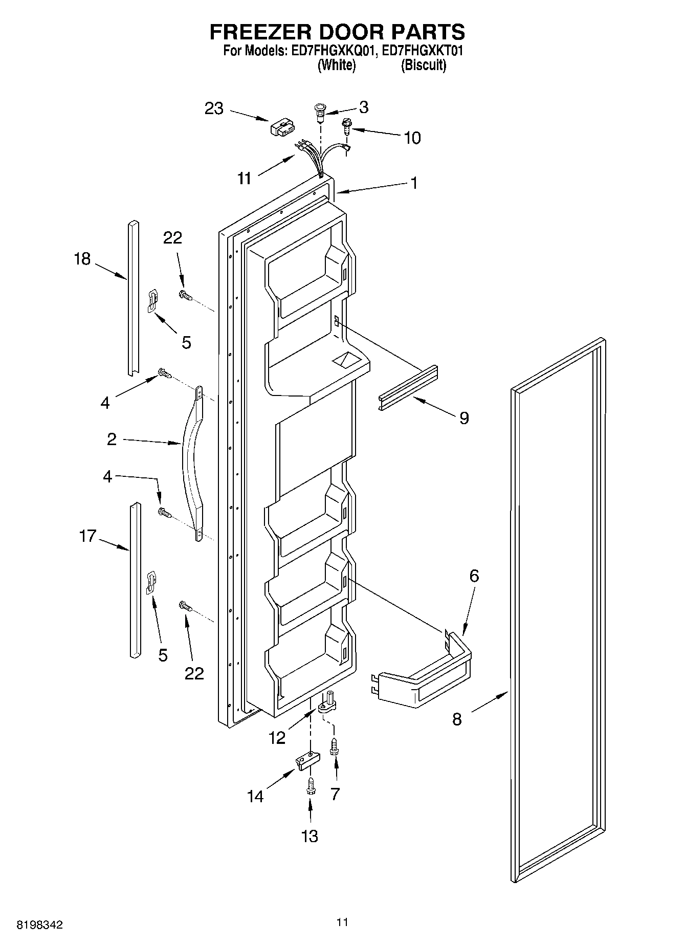 07 - FREEZER DOOR PARTS