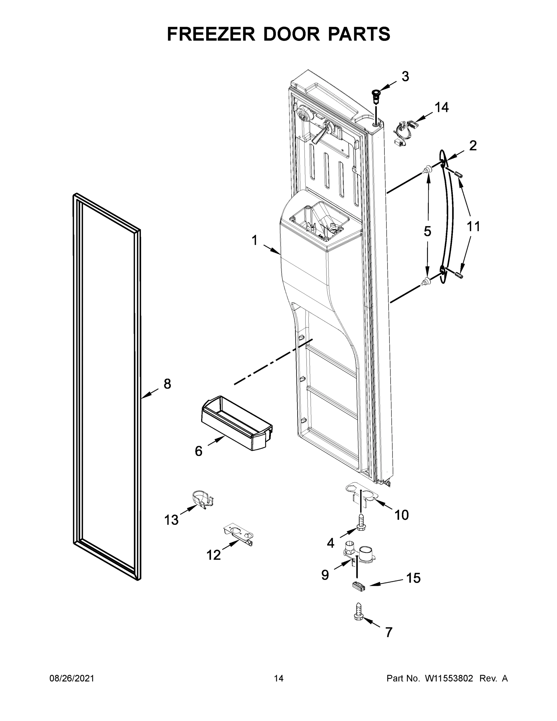 08 - FREEZER DOOR PARTS