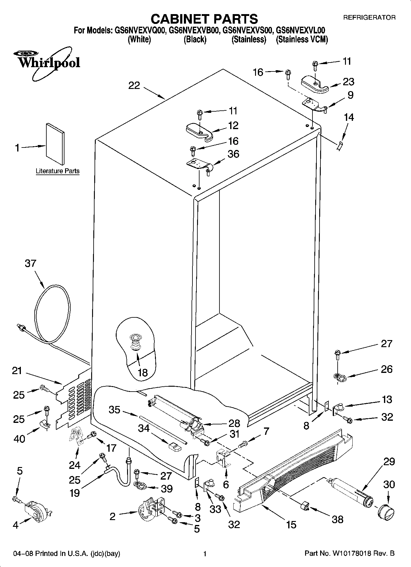 01 - CABINET PARTS