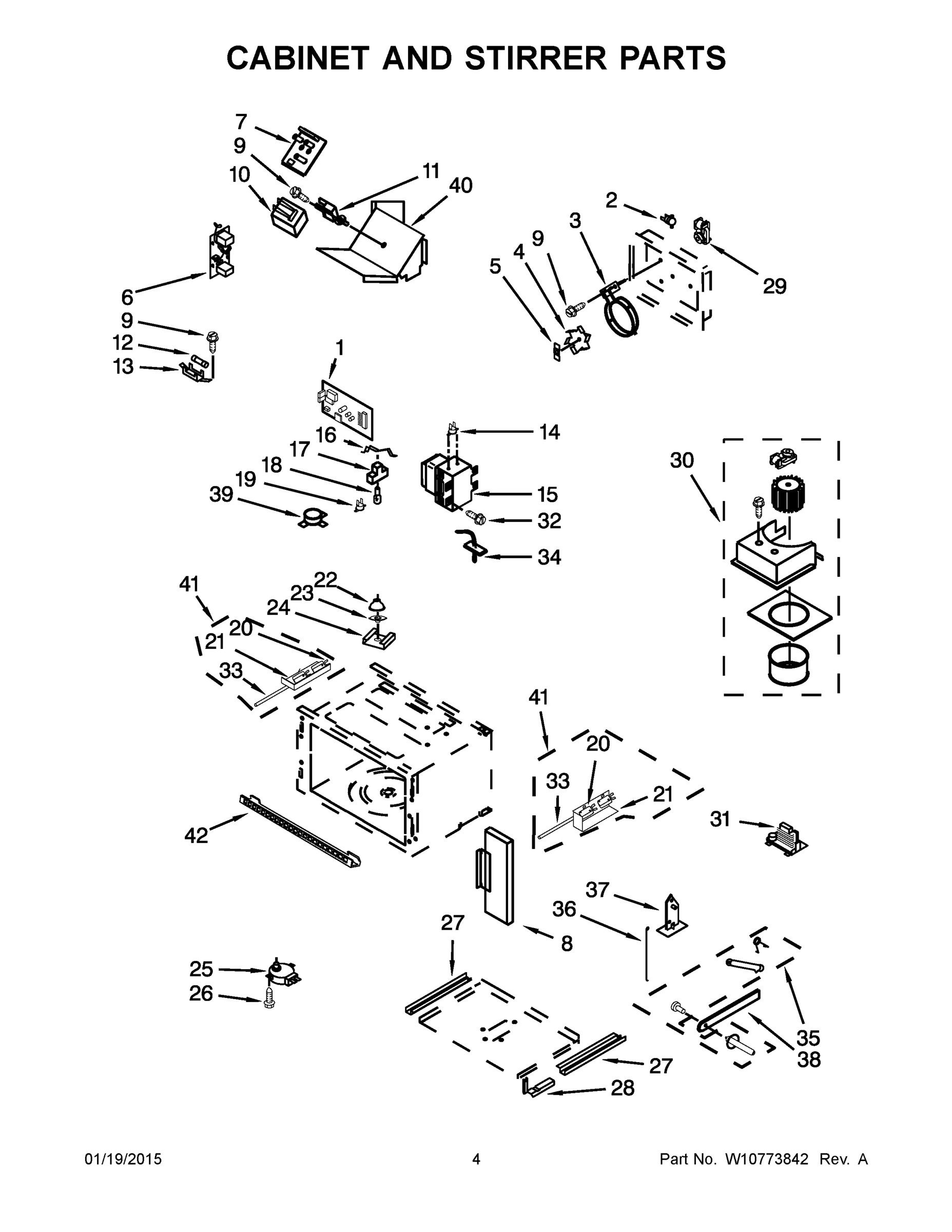 03 - CABINET AND STIRRER PARTS