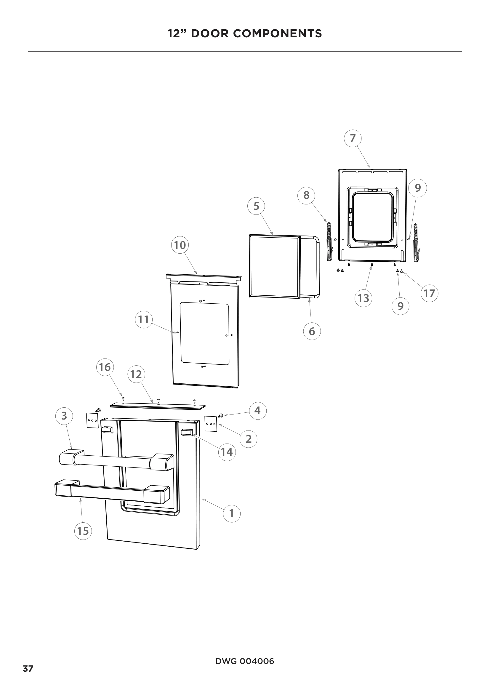 12” DOOR COMPONENTS