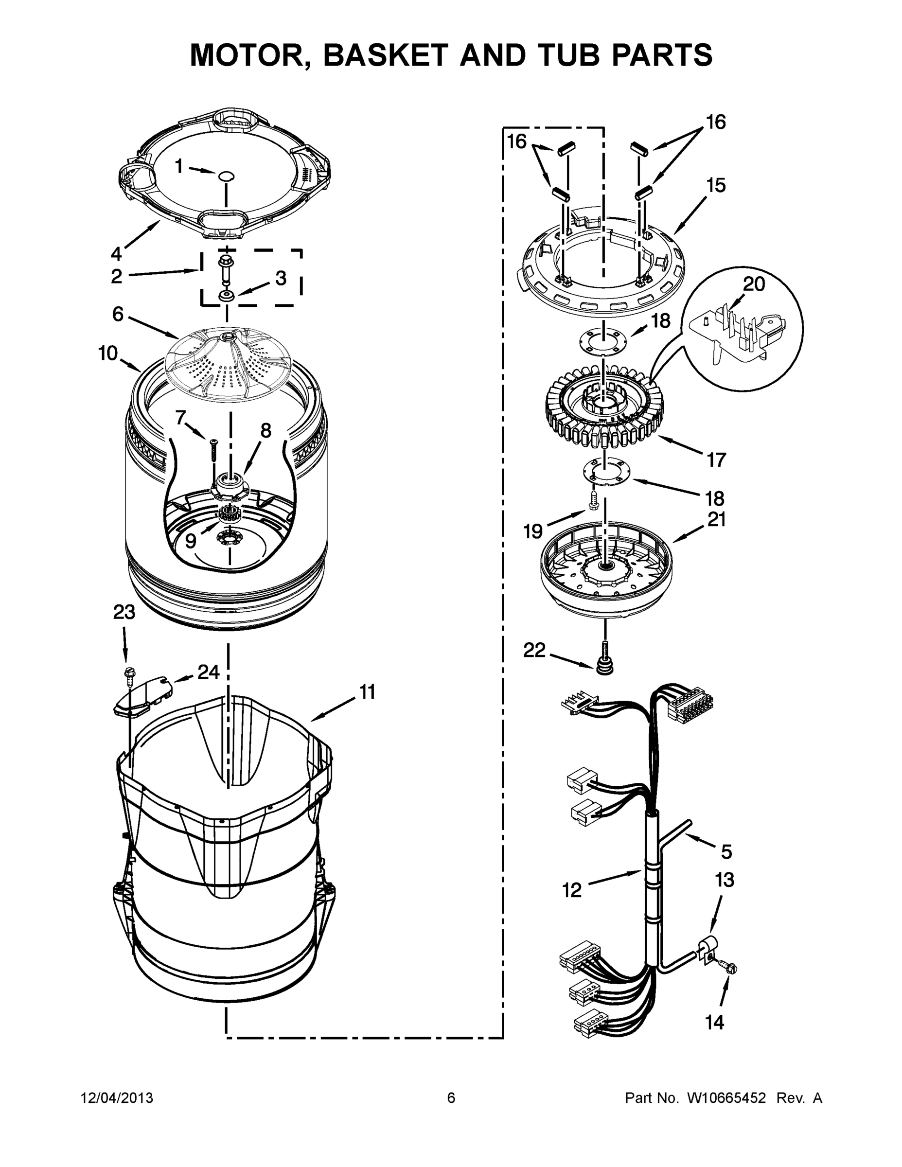 04 - MOTOR, BASKET AND TUB PARTS