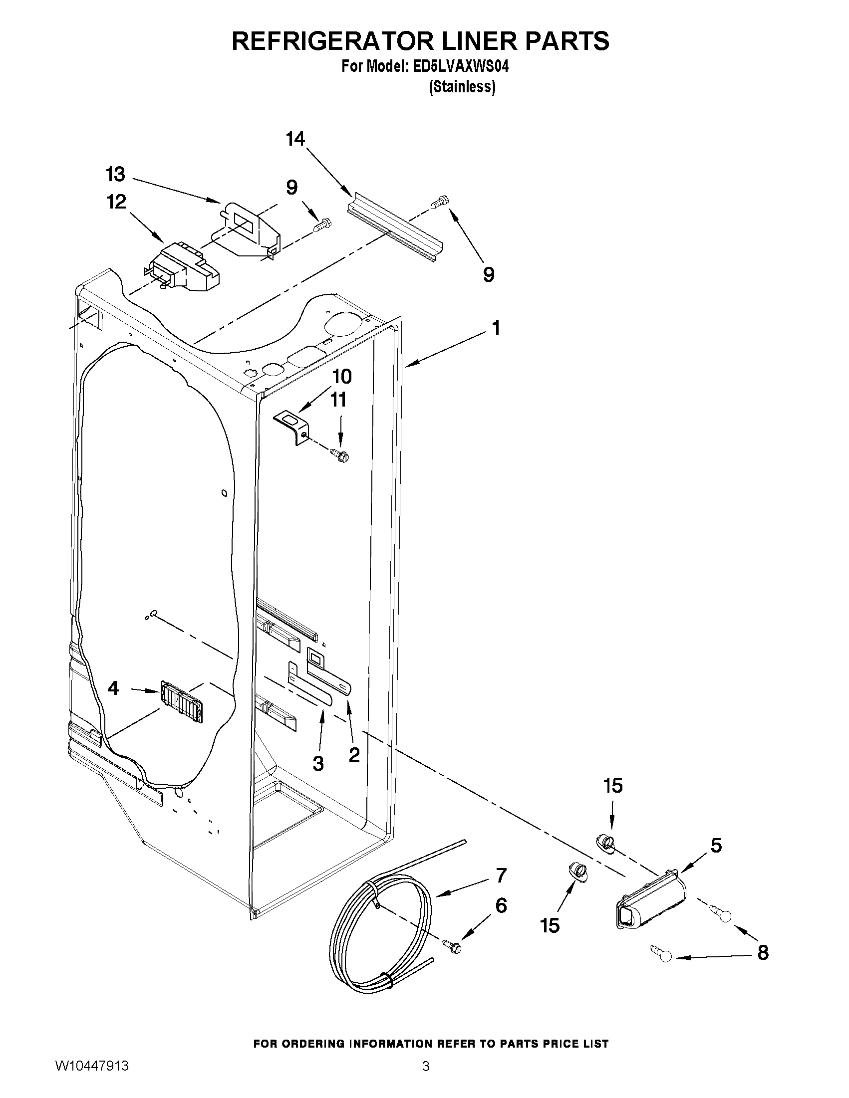 02 - REFRIGERATOR LINER PARTS