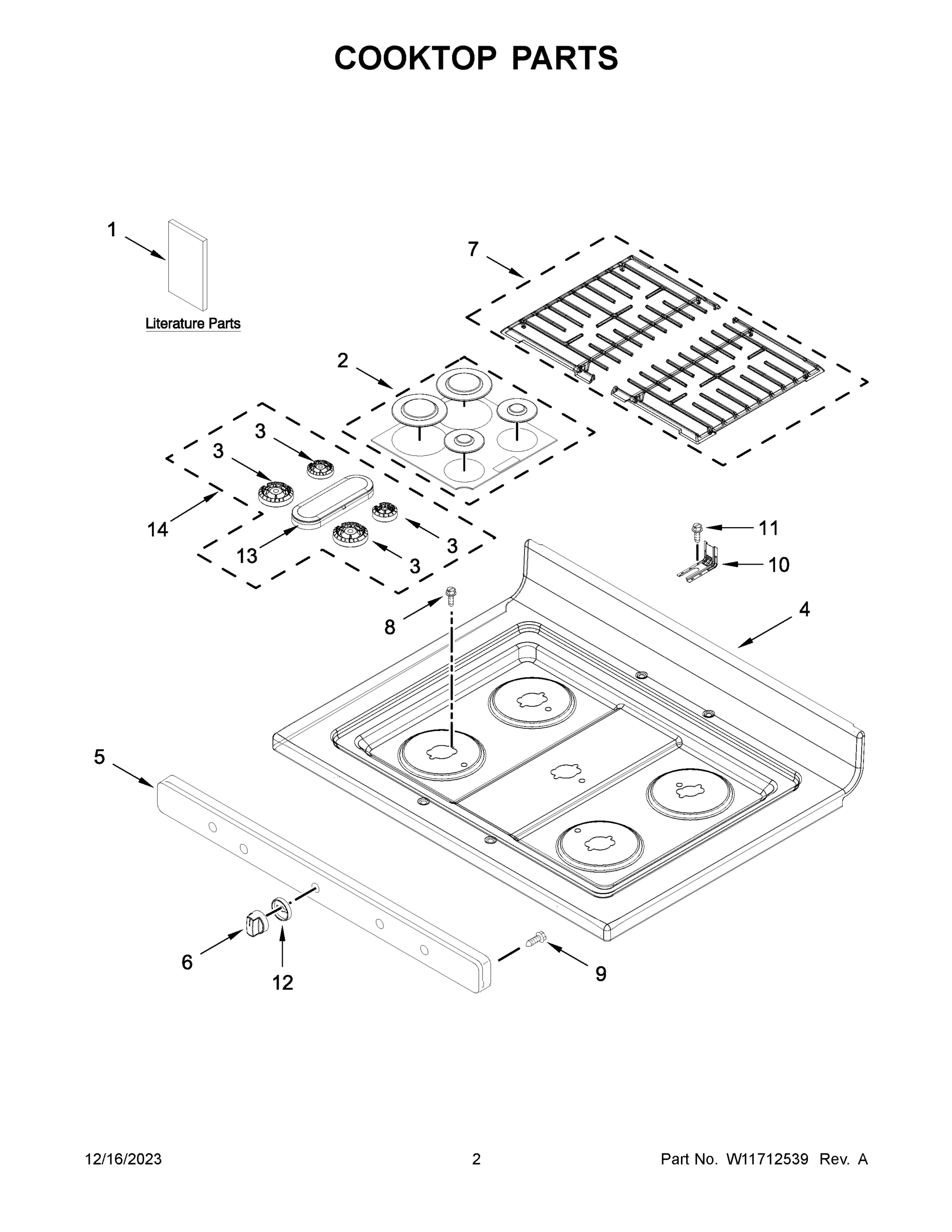 02 - COOKTOP PARTS