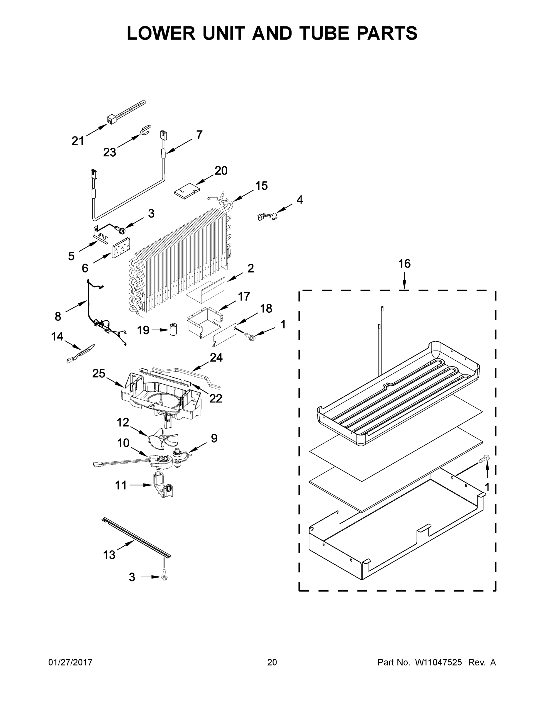 11 - LOWER UNIT AND TUBE PARTS