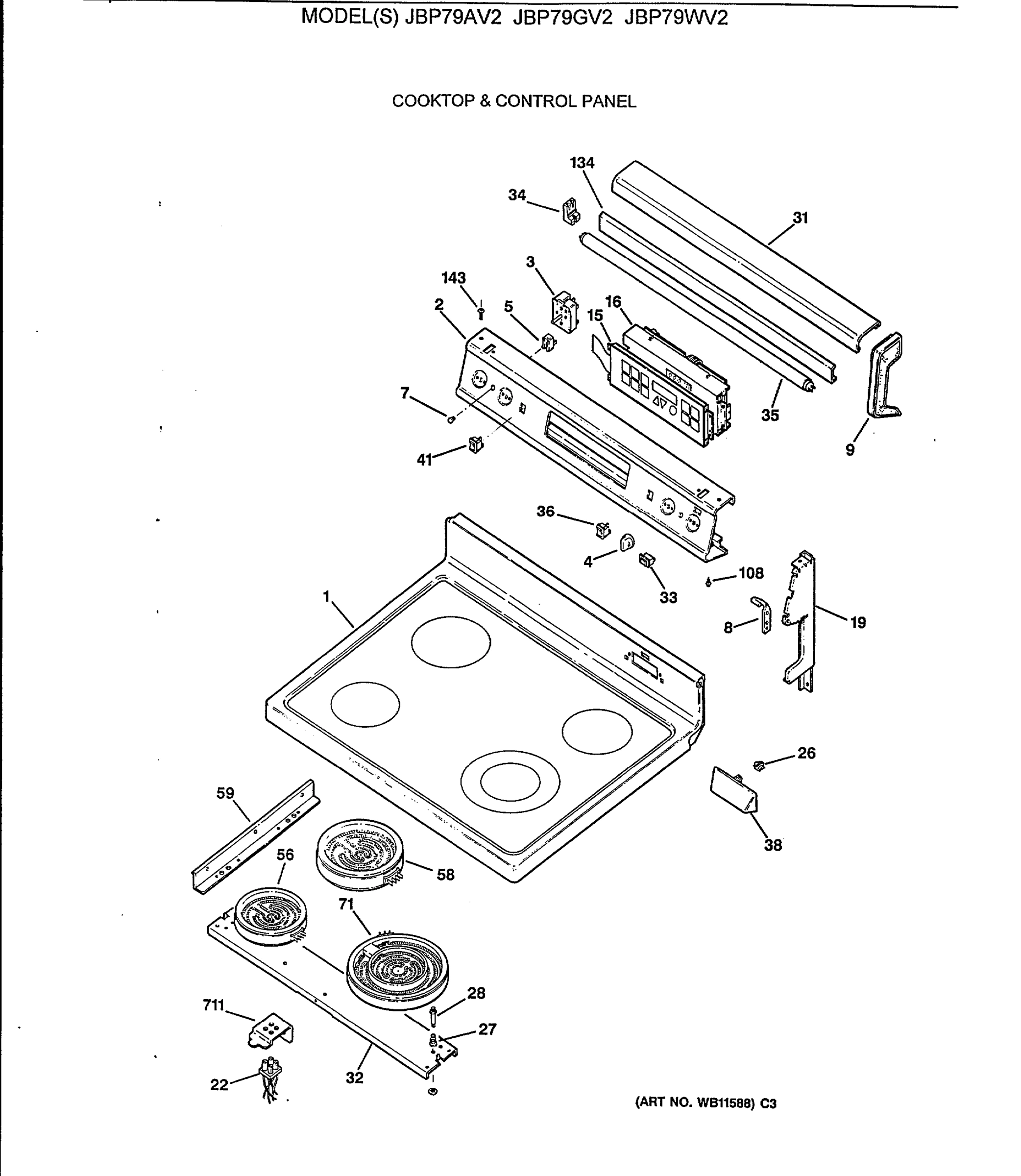 COOKTOP & CONTROL PANEL