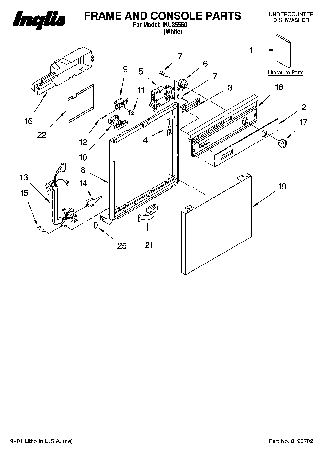 01 - FRAME AND CONSOLE PARTS