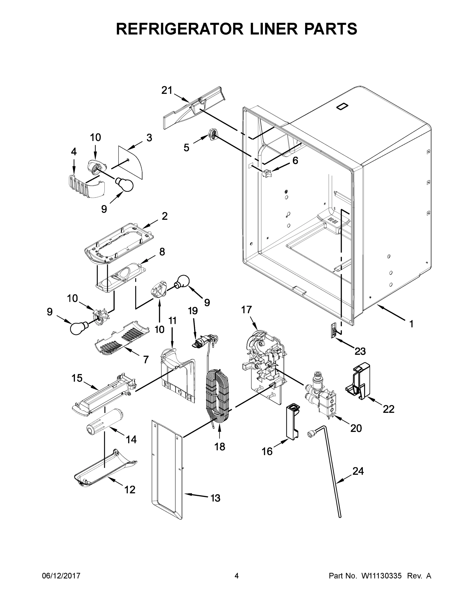 03 - REFRIGERATOR LINER PARTS