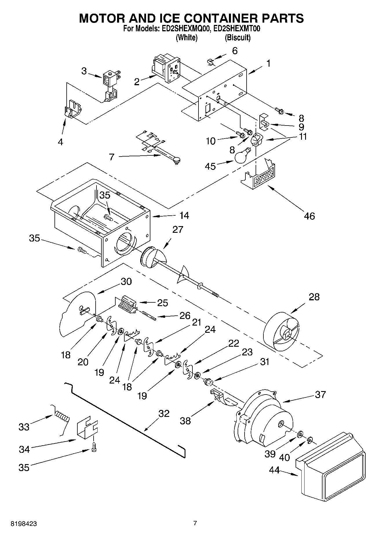 05 - MOTOR AND ICE CONTAINER PARTS