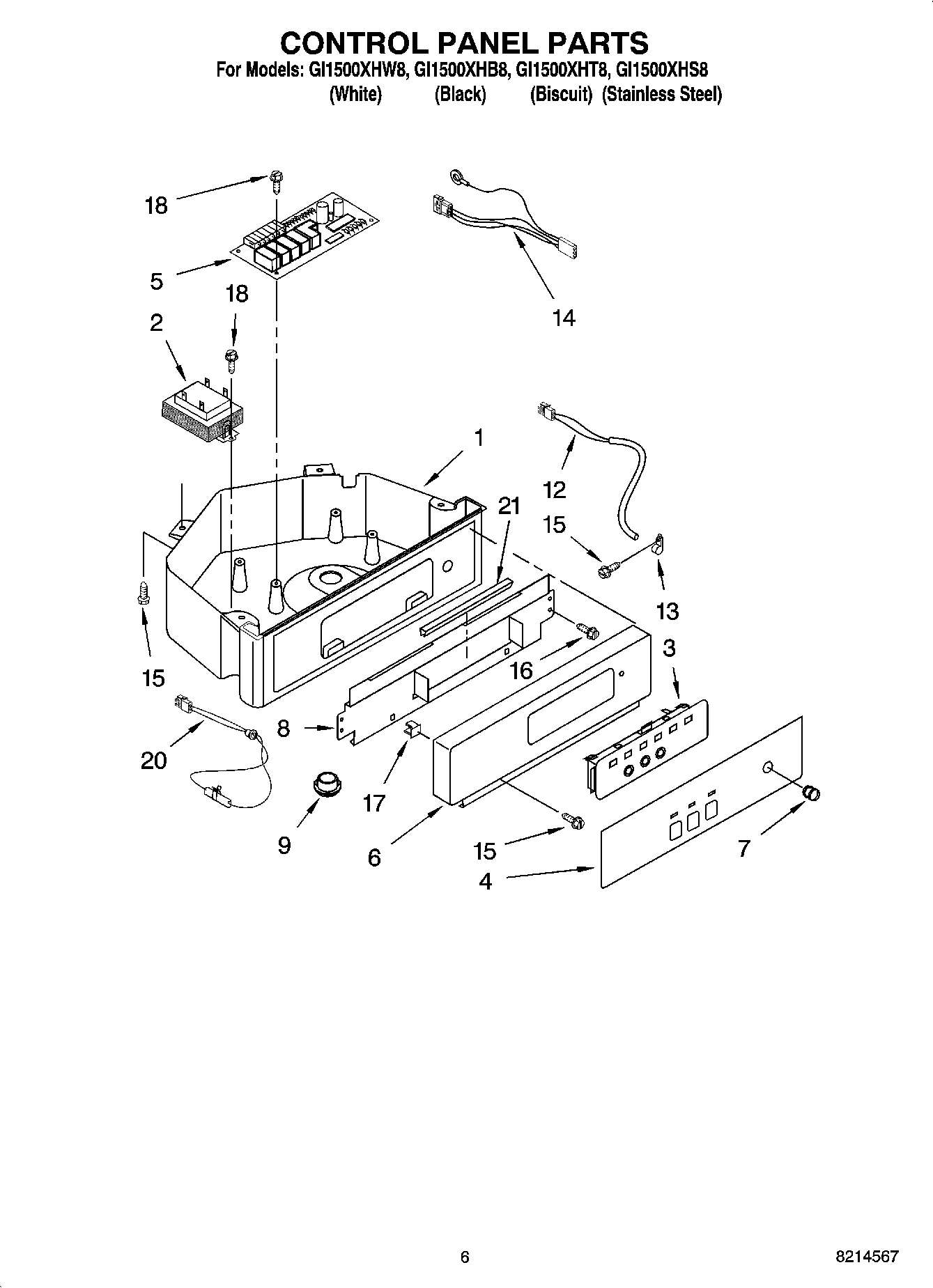 04 - CONTROL PANEL PARTS