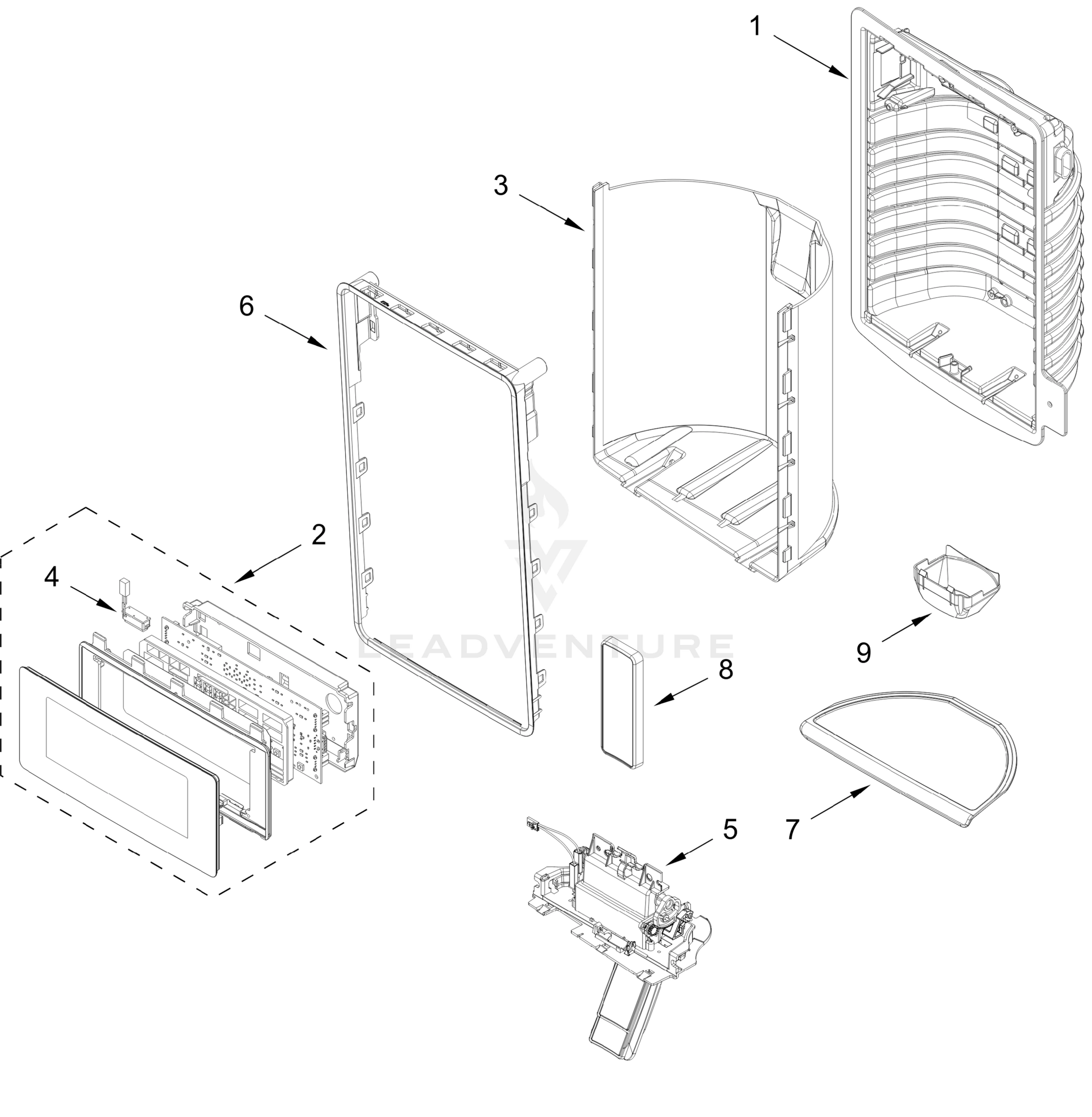 DISPENSER FRONT PARTS