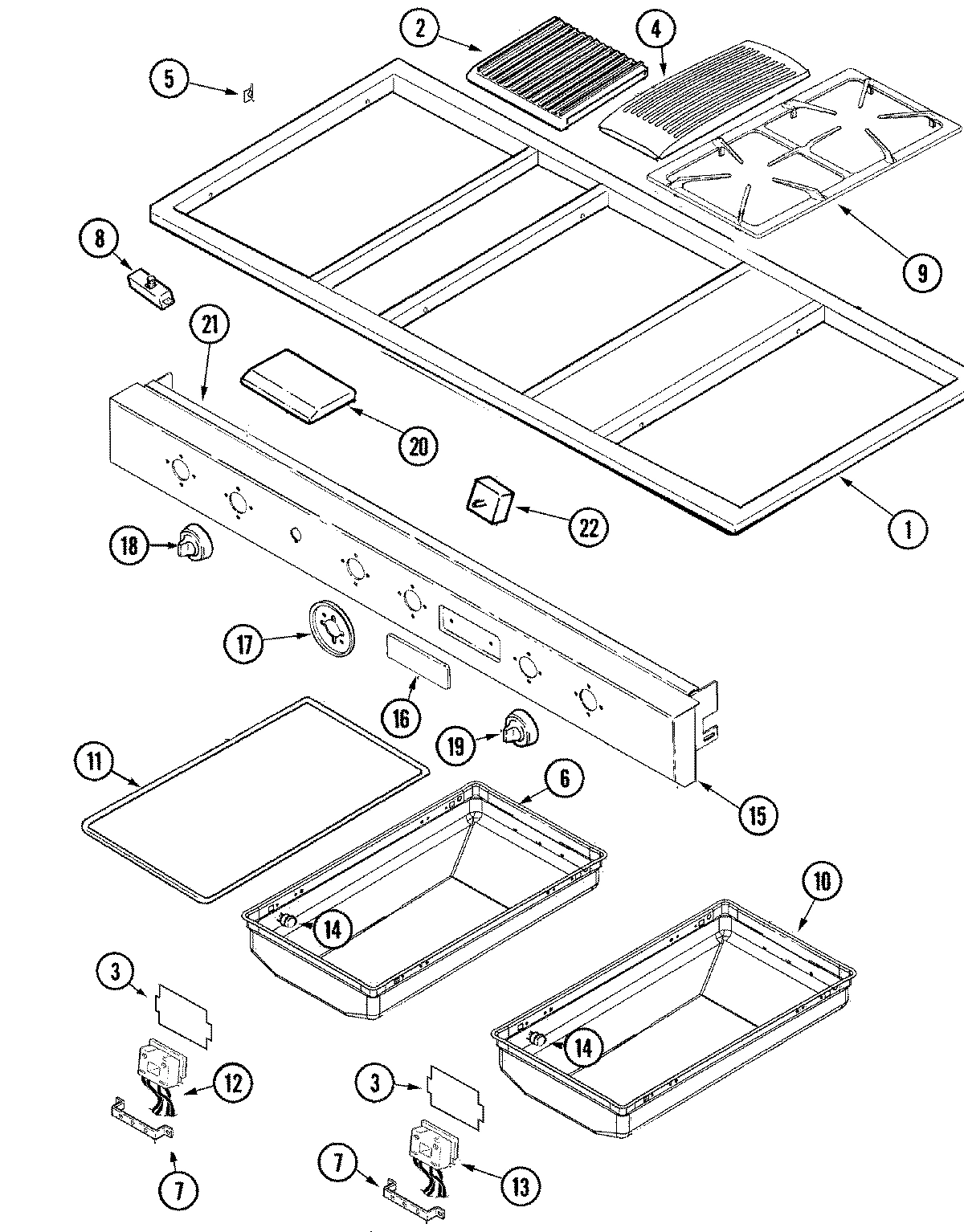 02 - CONTROL PANEL & TOP ASSEMBLY