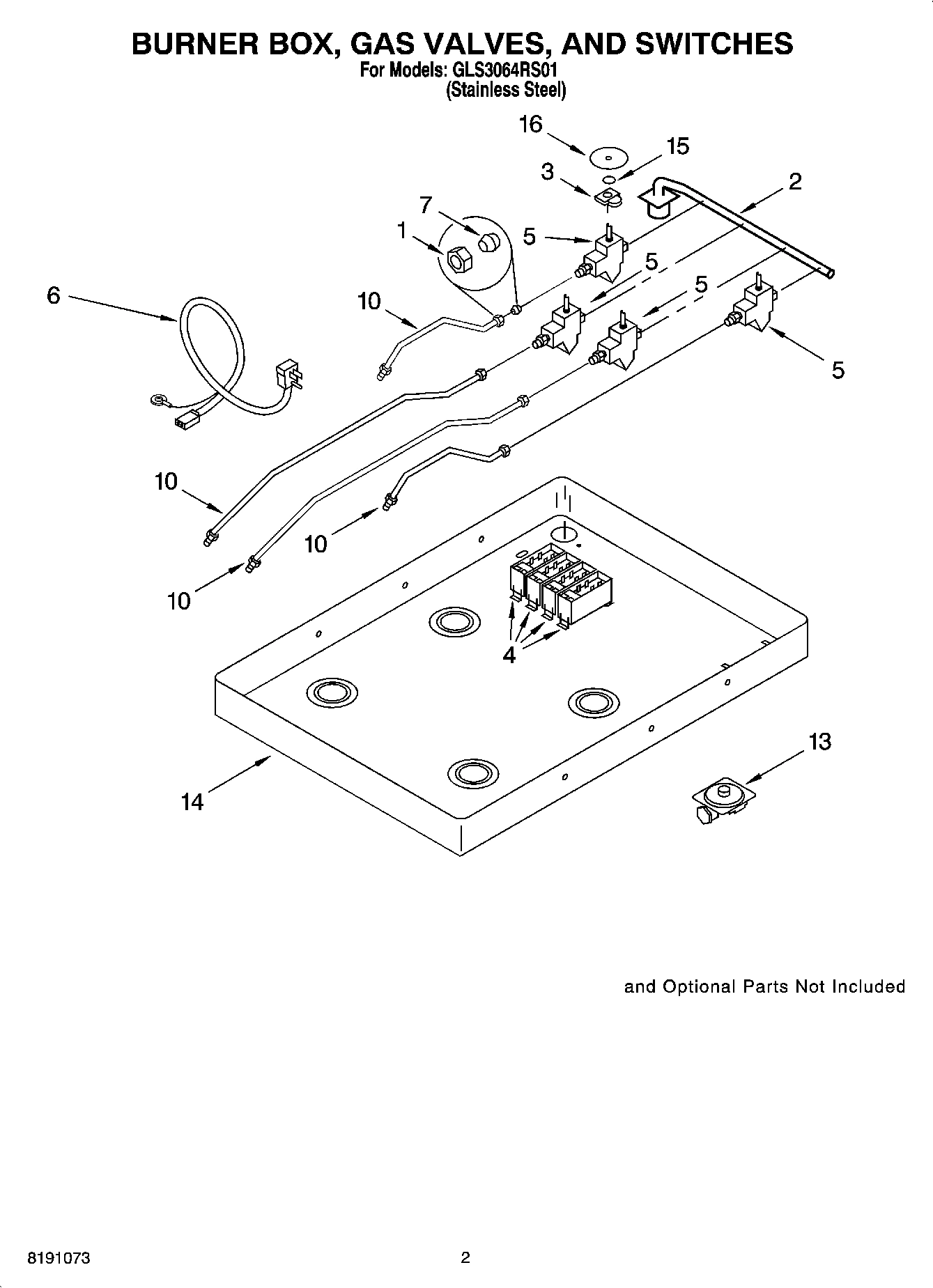 02 - BURNER BOX, GAS VALVES, AND SWITCHES