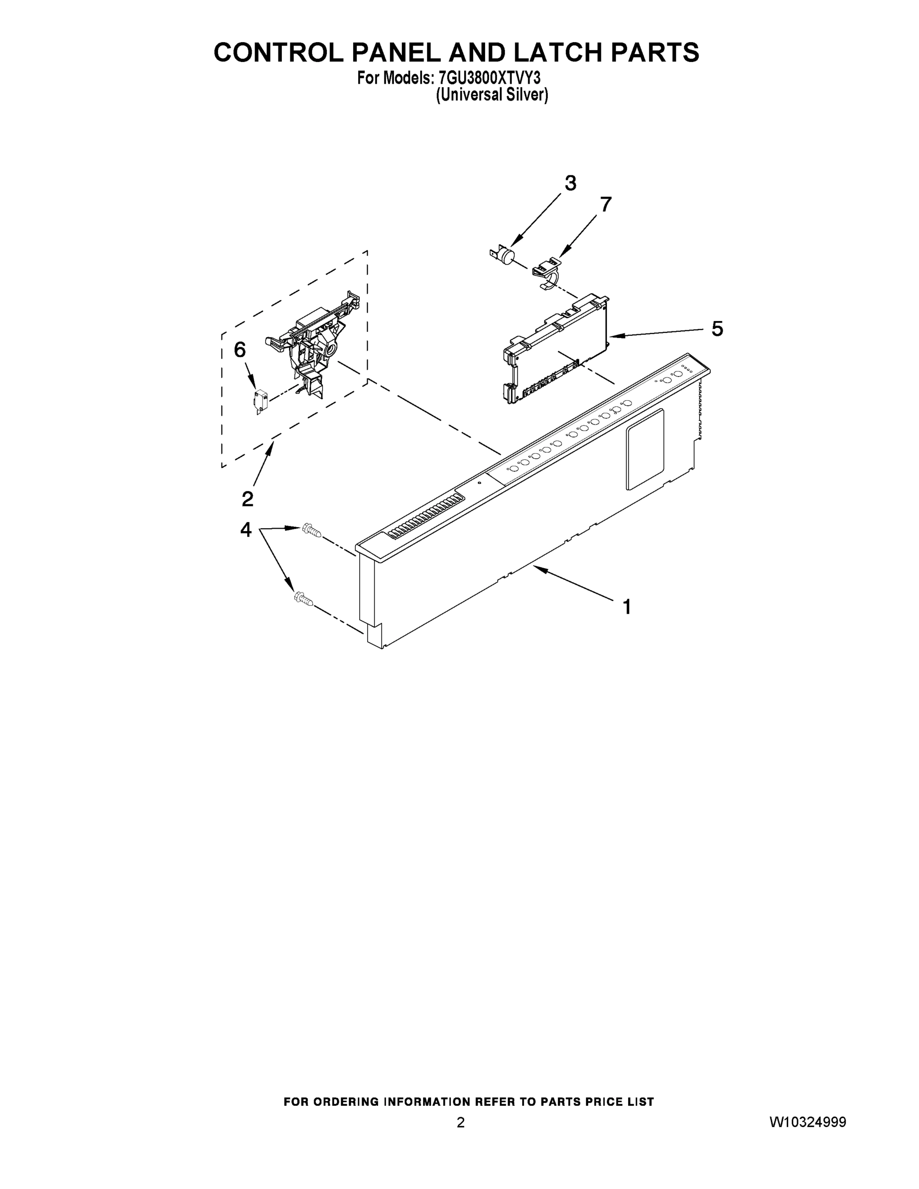 02 - CONTROL PANEL AND LATCH PARTS