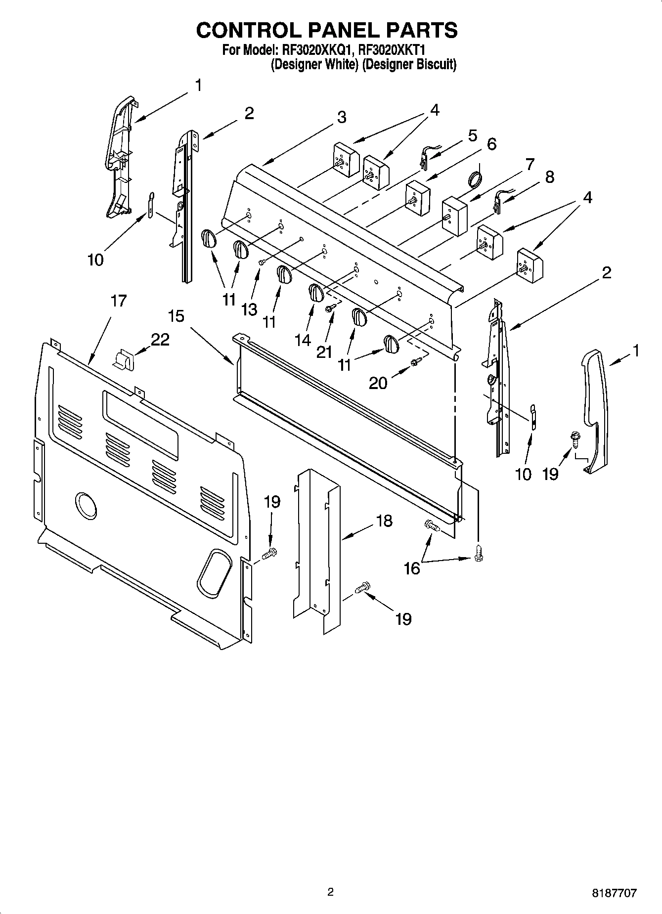 02 - CONTROL PANEL PARTS