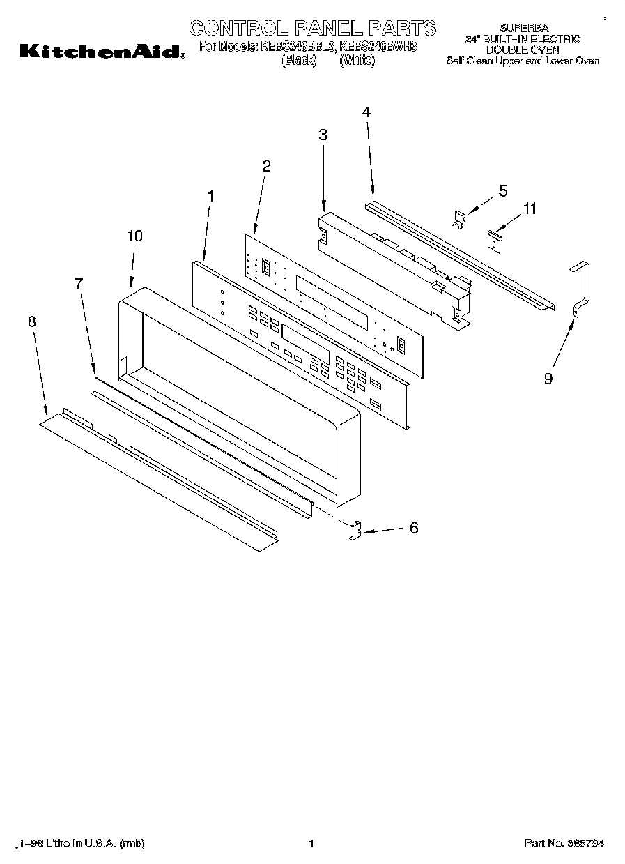 01 - CONTROL PANEL, LIT/OPTIONAL