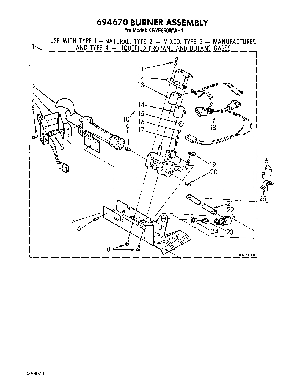 05 - 694670 BURNER ASSEMBLY
