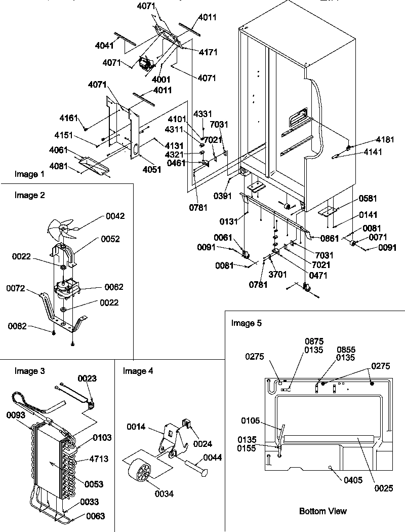 05 - DRAIN SYSTEM, ROLLERS, AND EVAP ASSY