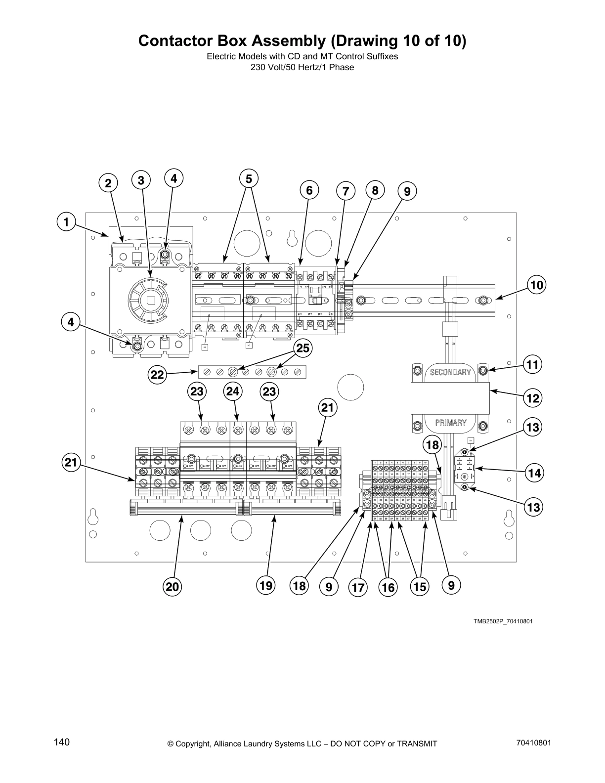 Contactor Box Assembly (Drawing 10 of 10)