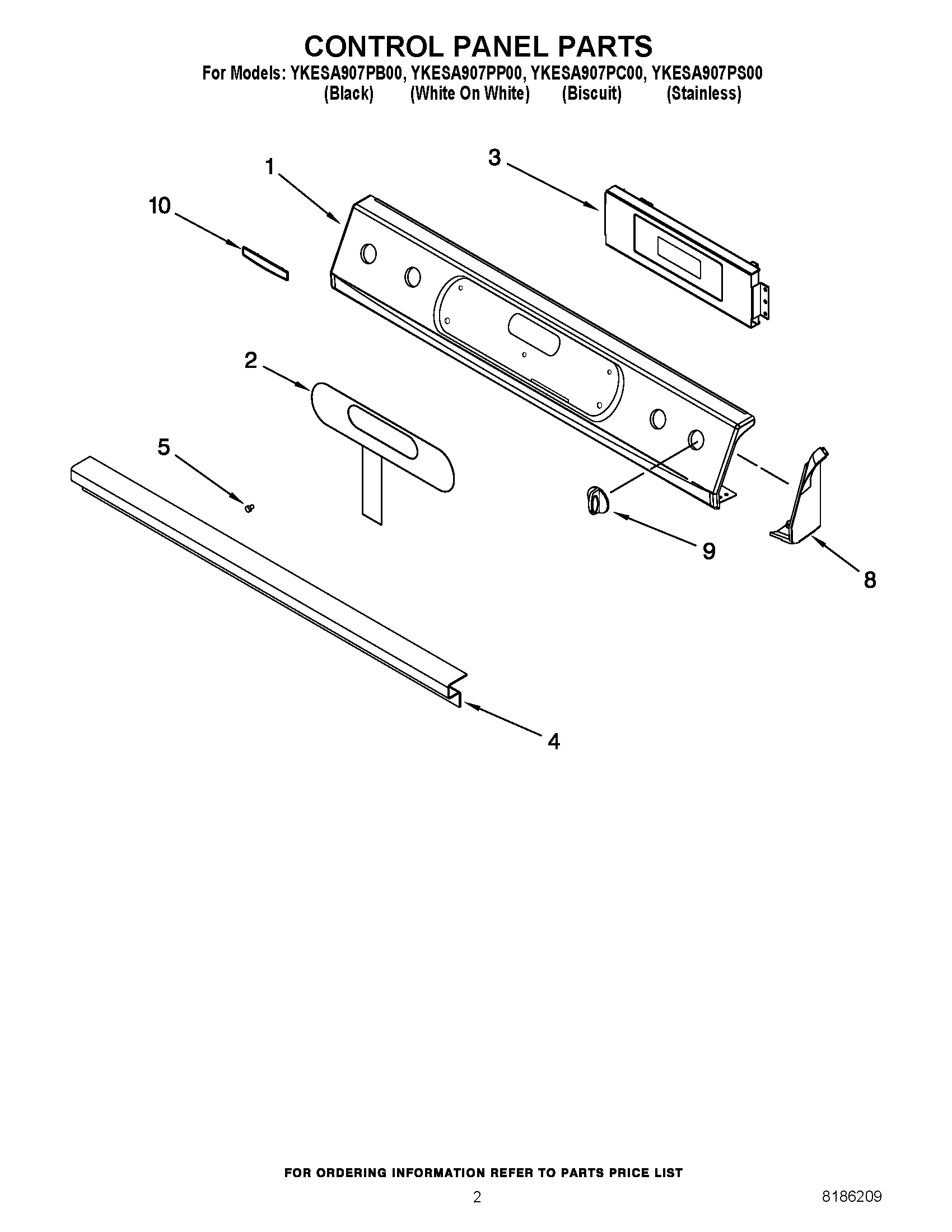 02 - CONTROL PANEL PARTS