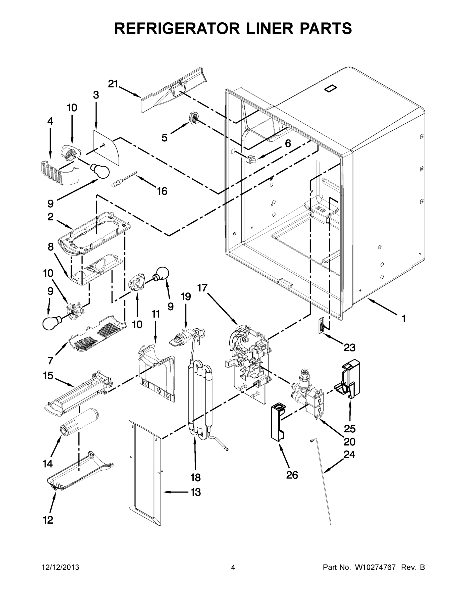 03 - REFRIGERATOR LINER PARTS