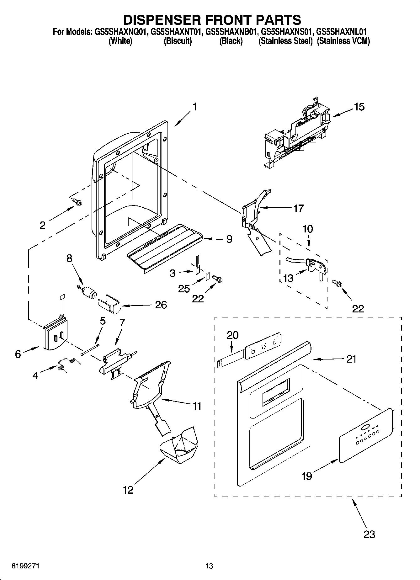 08 - DISPENSER FRONT PARTS