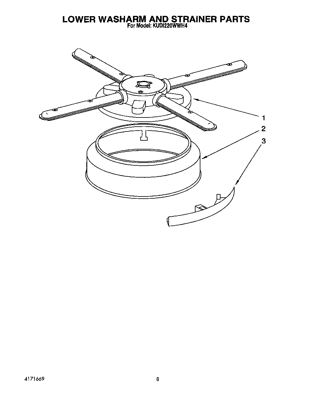 06 - LOWER WASHARM AND STRAINER