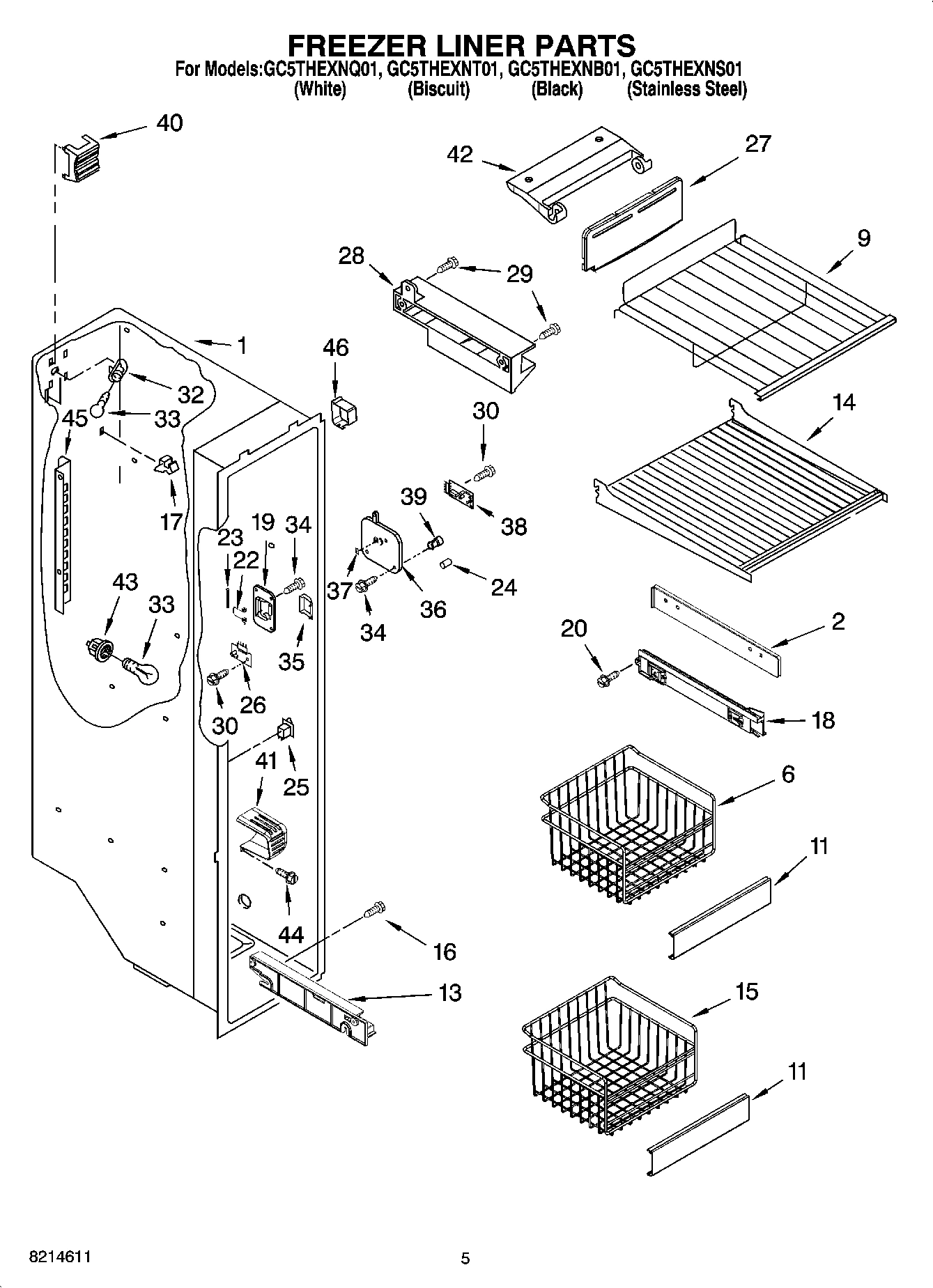 04 - FREEZER LINER PARTS