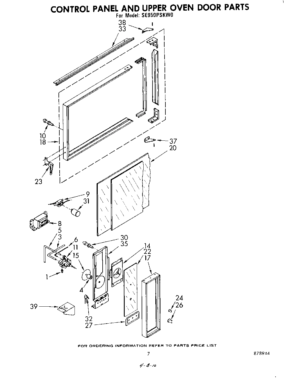 05 - CONTROL PANEL AND UPPER OVEN DOOR