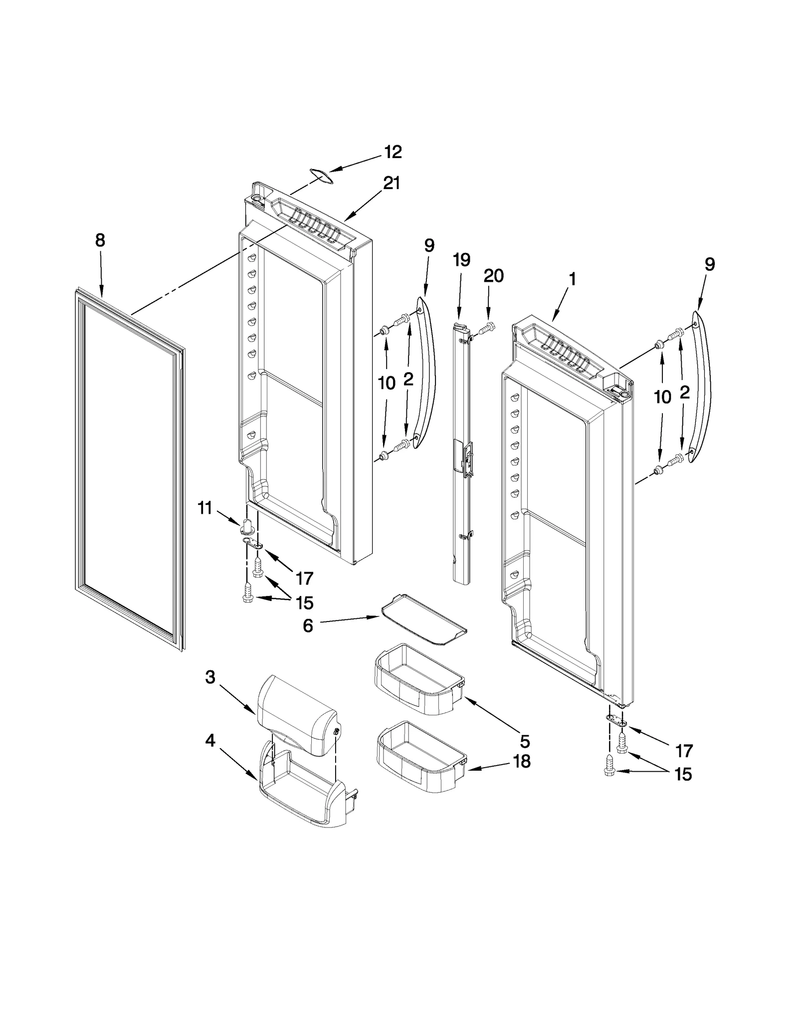 REFRIGERATOR DOOR PARTS