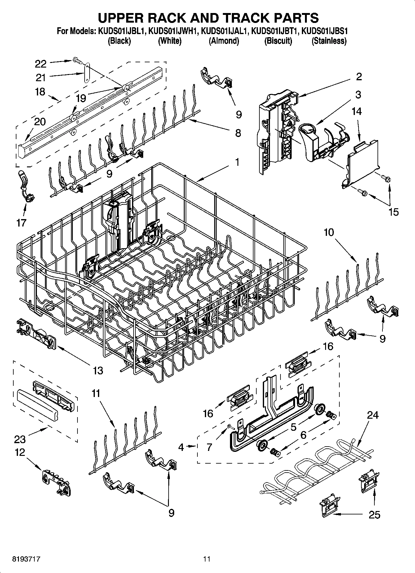 09 - UPPER RACK AND TRACK PARTS