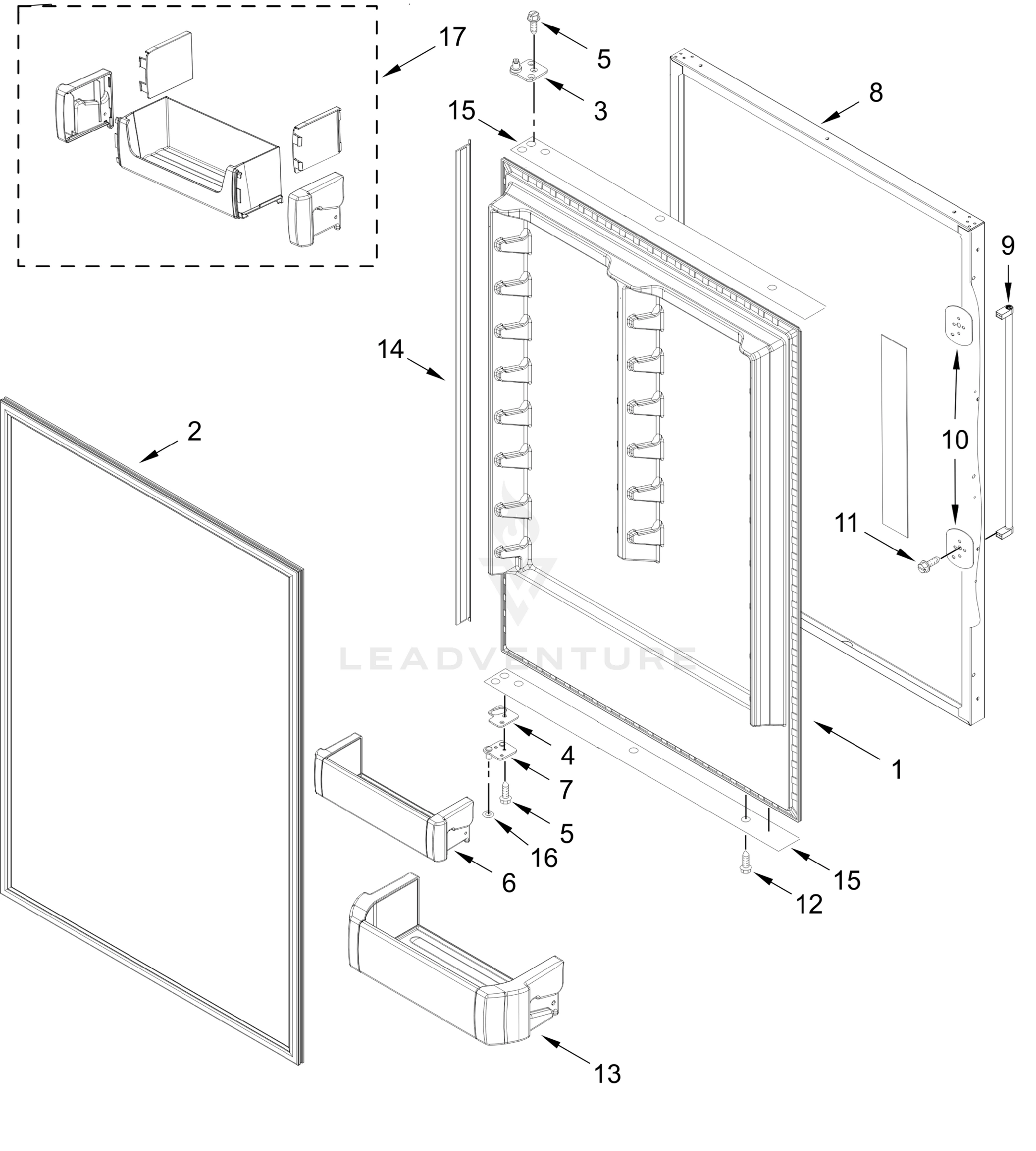 REFRIGERATOR DOOR PARTS