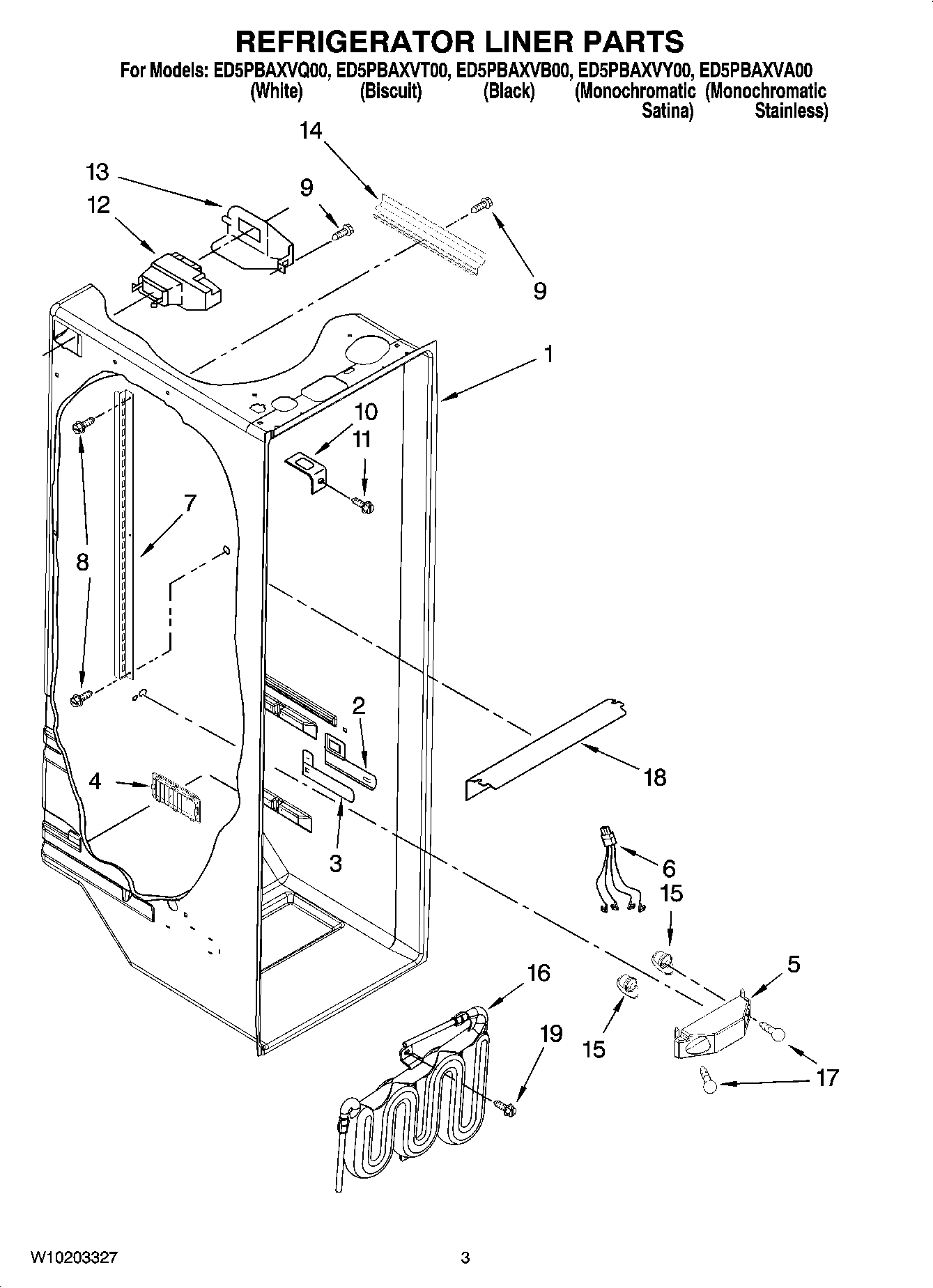02 - REFRIGERATOR LINER PARTS