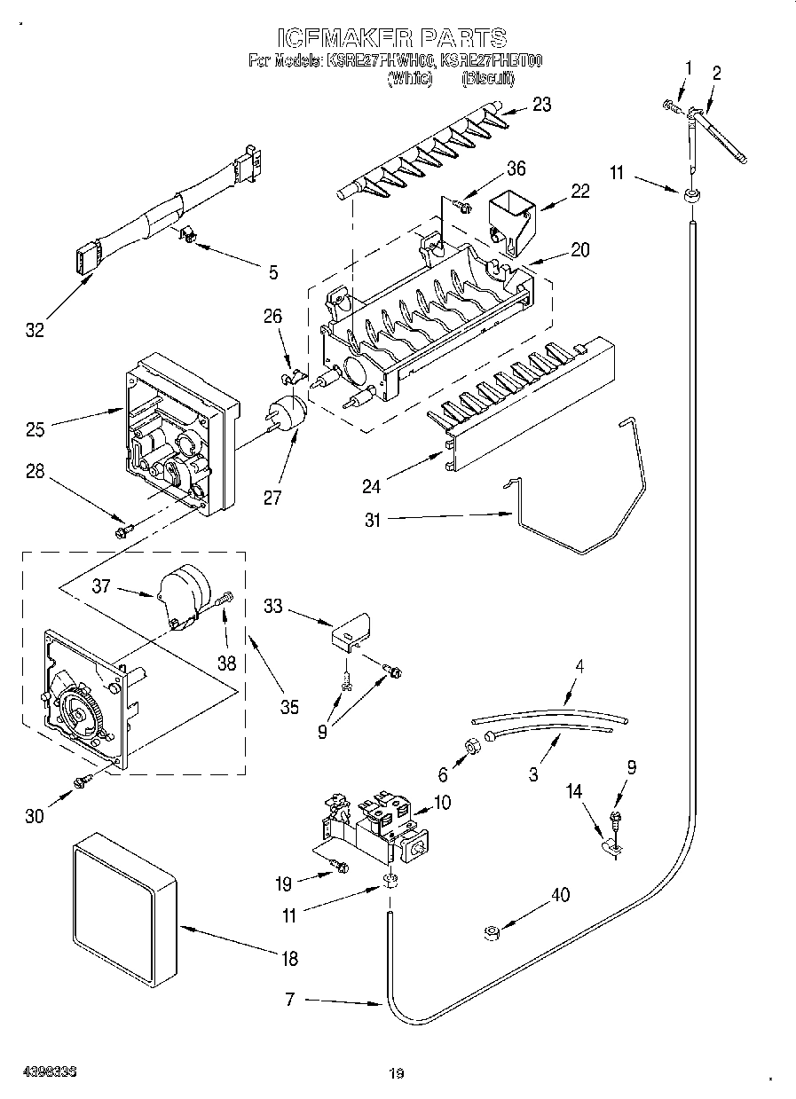 12 - ICE MAKER, OPTIONAL