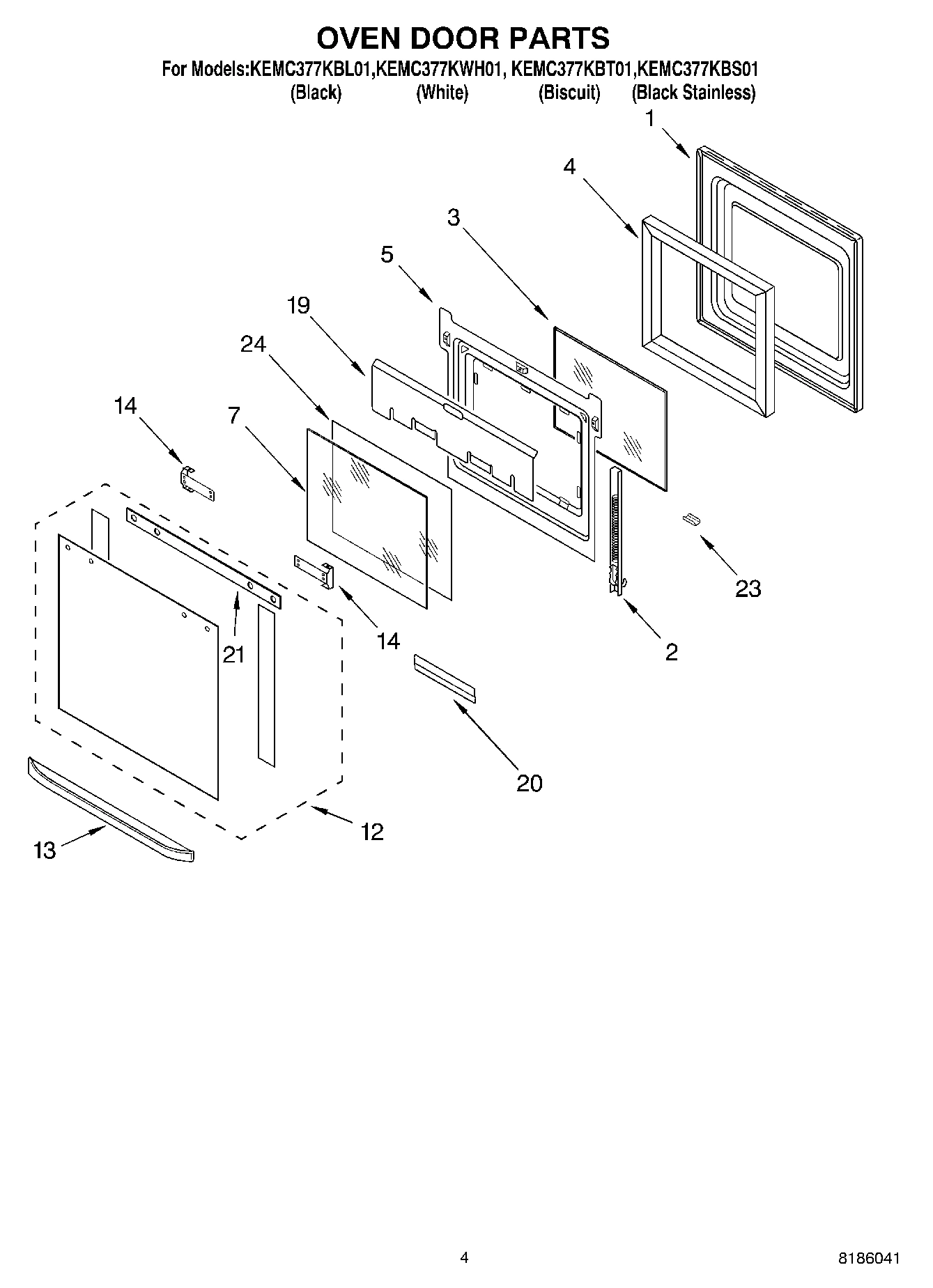 03 - OVEN DOOR PARTS