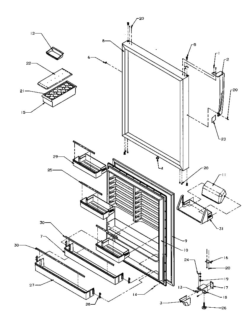 10 - REF DOOR ASSY