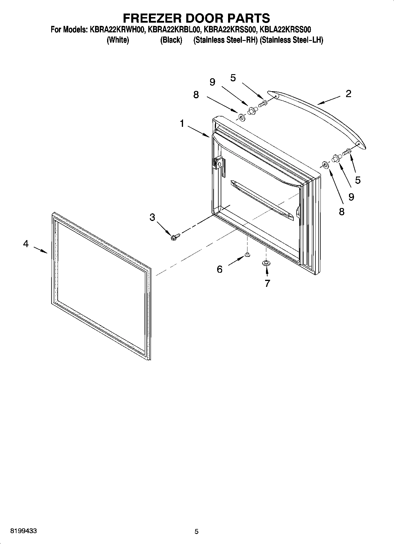 03 - FREEZER DOOR PARTS