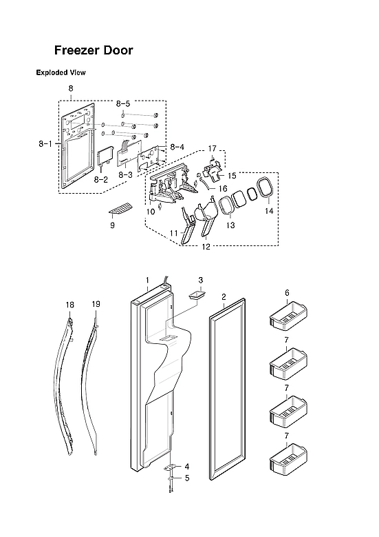 Freezer Door Parts