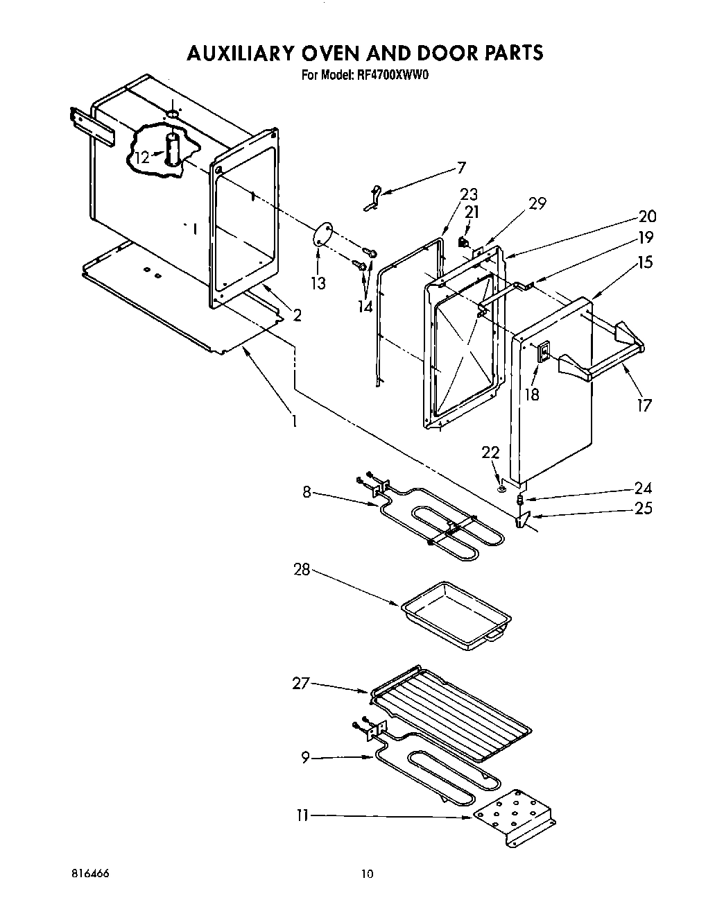 06 - AUXILIARY OVEN AND DOOR, LIT/OPTIONAL