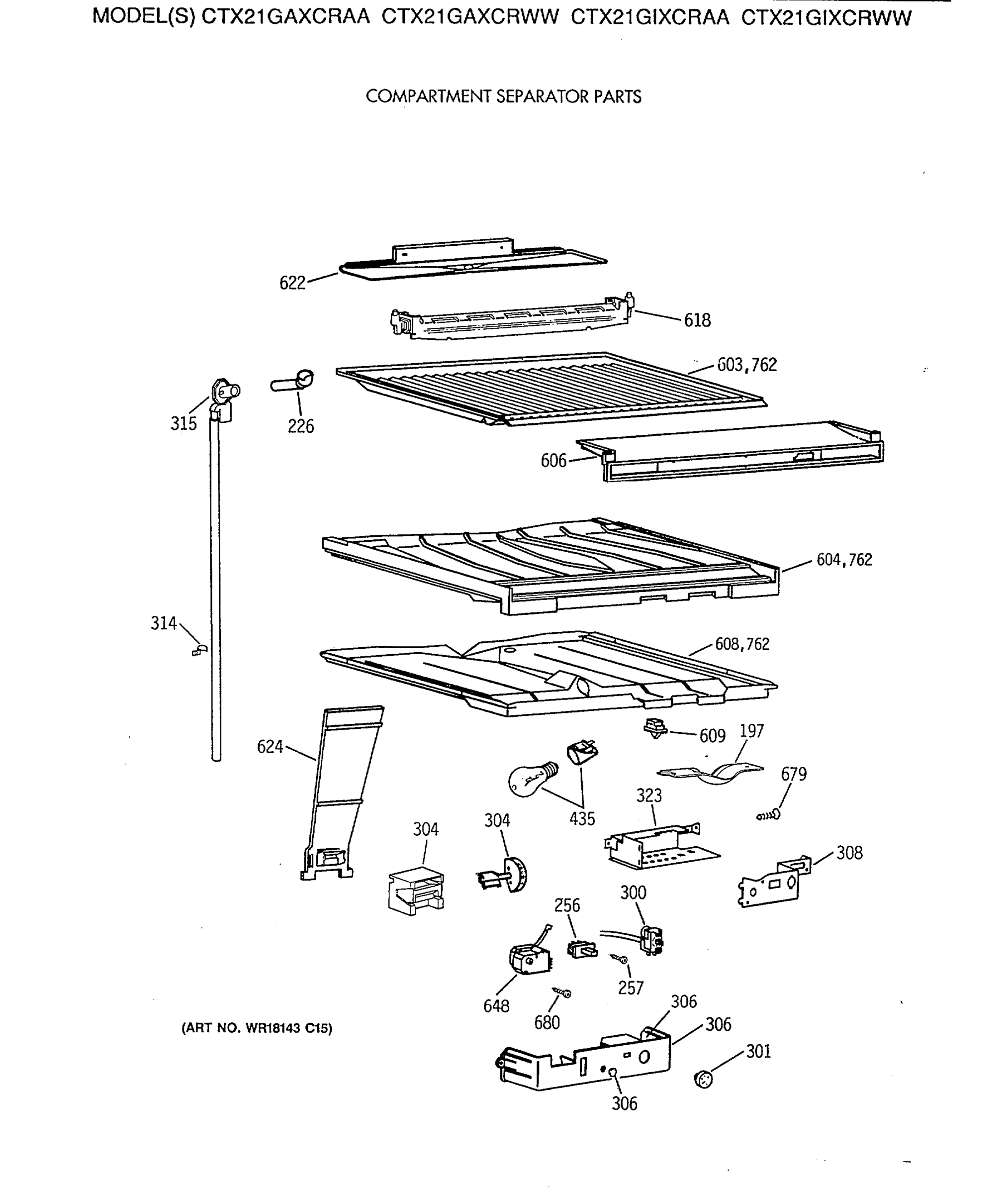 COMPARTMENT SEPARATOR PARTS