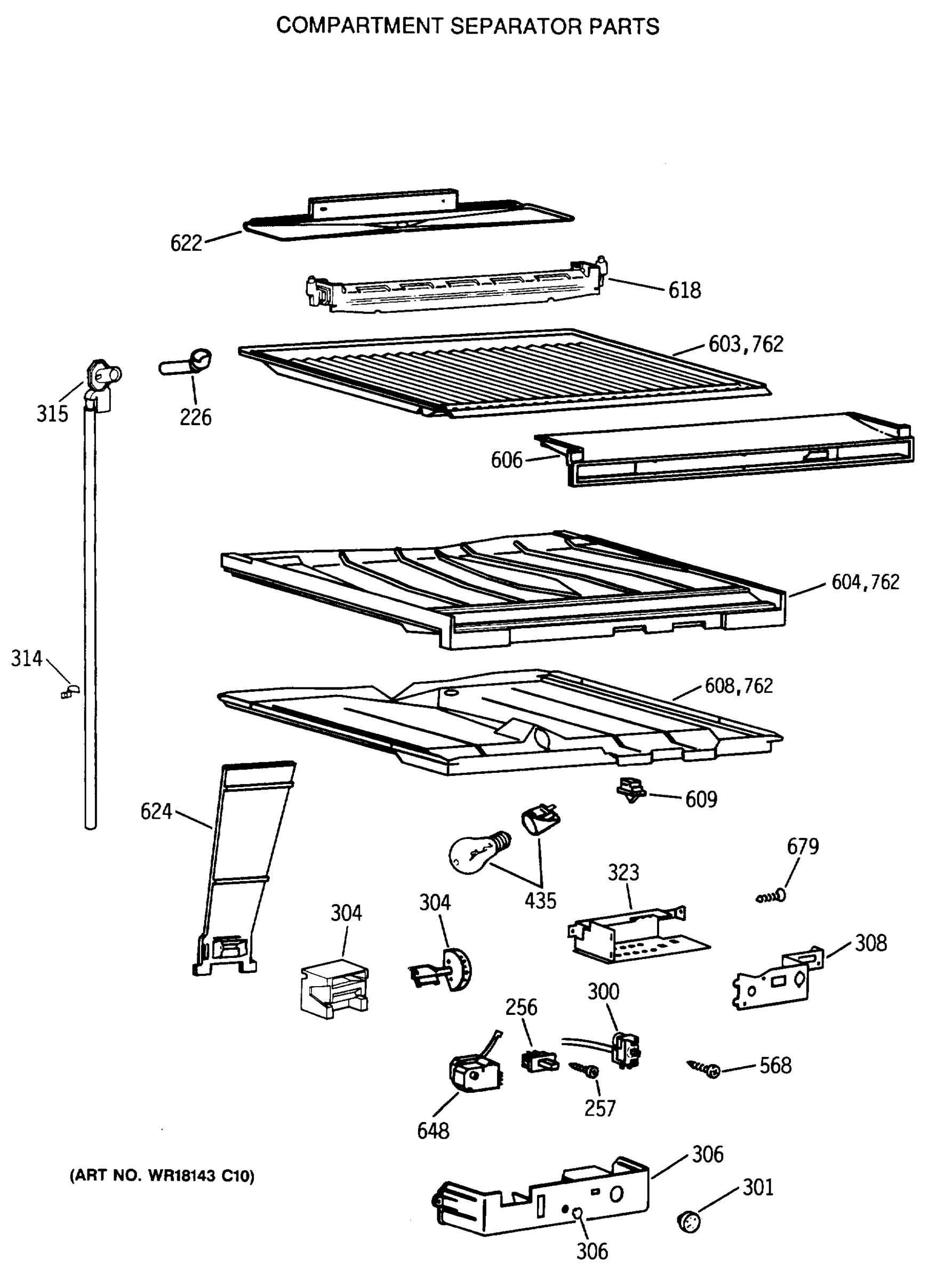 COMPARTMENT SEPARATOR PARTS
