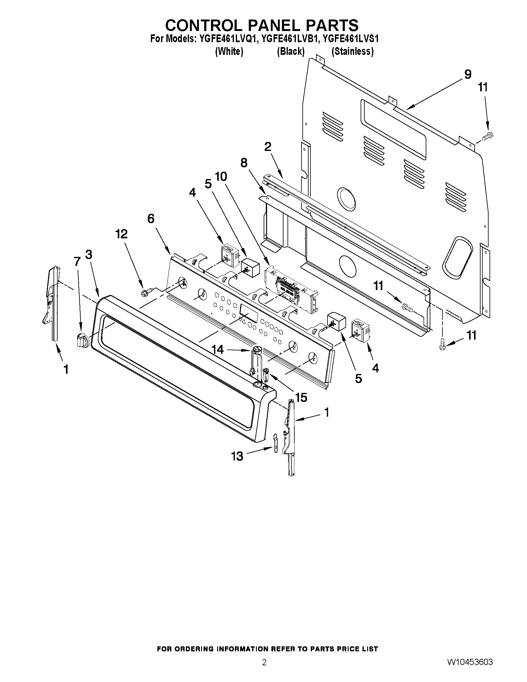 02 - CONTROL PANEL PARTS