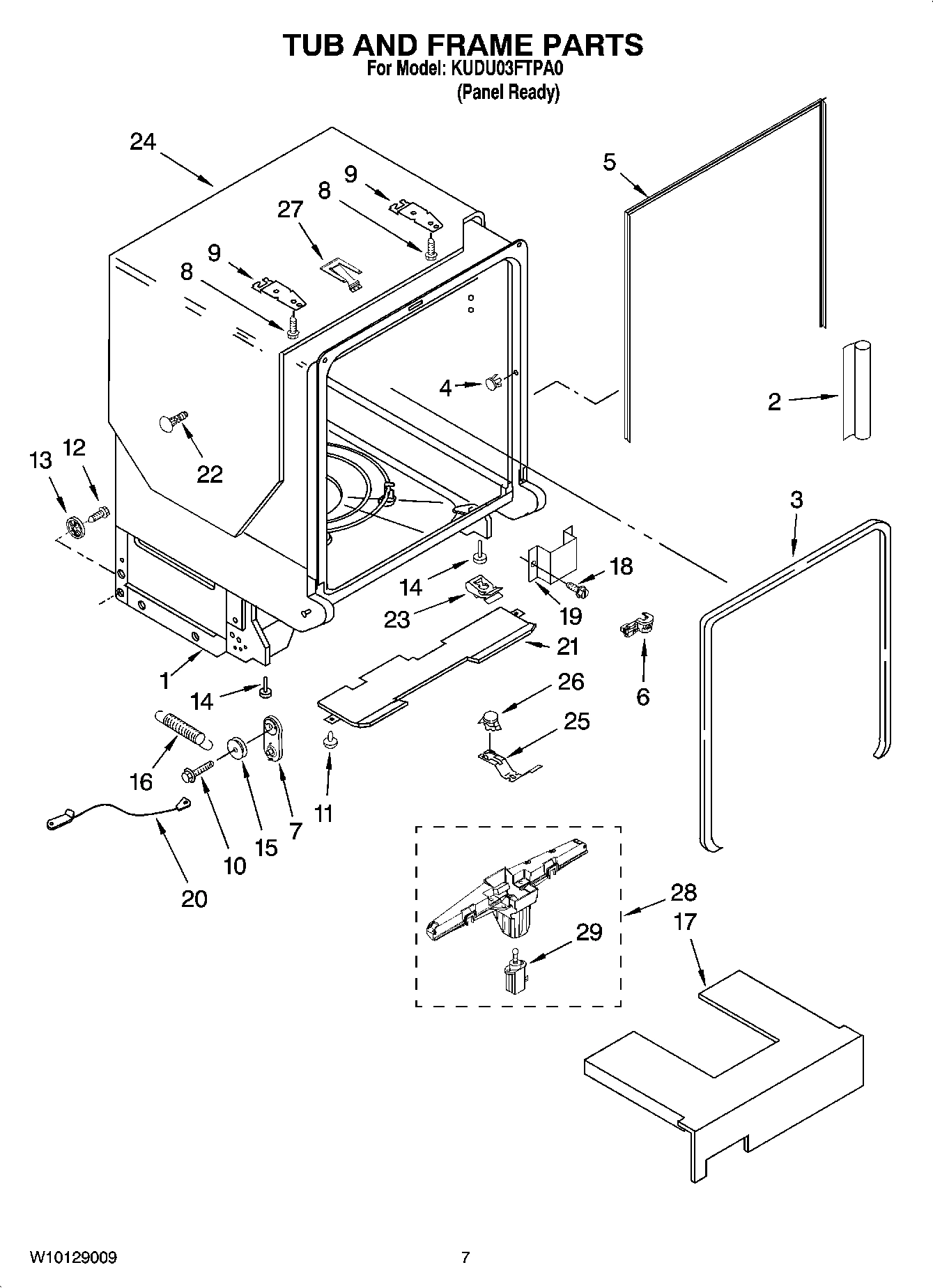 07 - TUB AND FRAME PARTS
